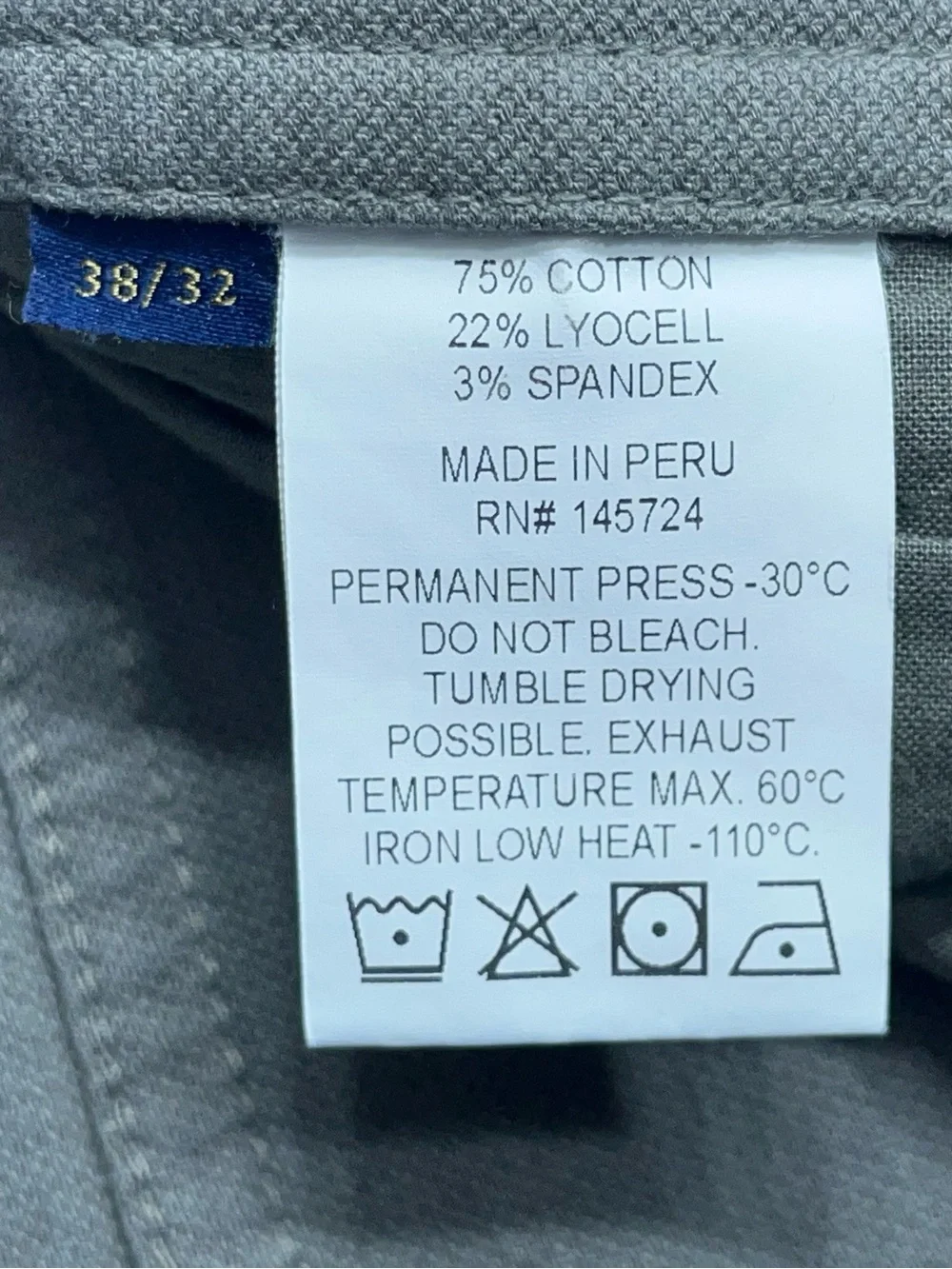 Onward Reserve 5 Pocket Pants Mens Size 38x32 Gray Stretch Preppy 27”Inseam READ